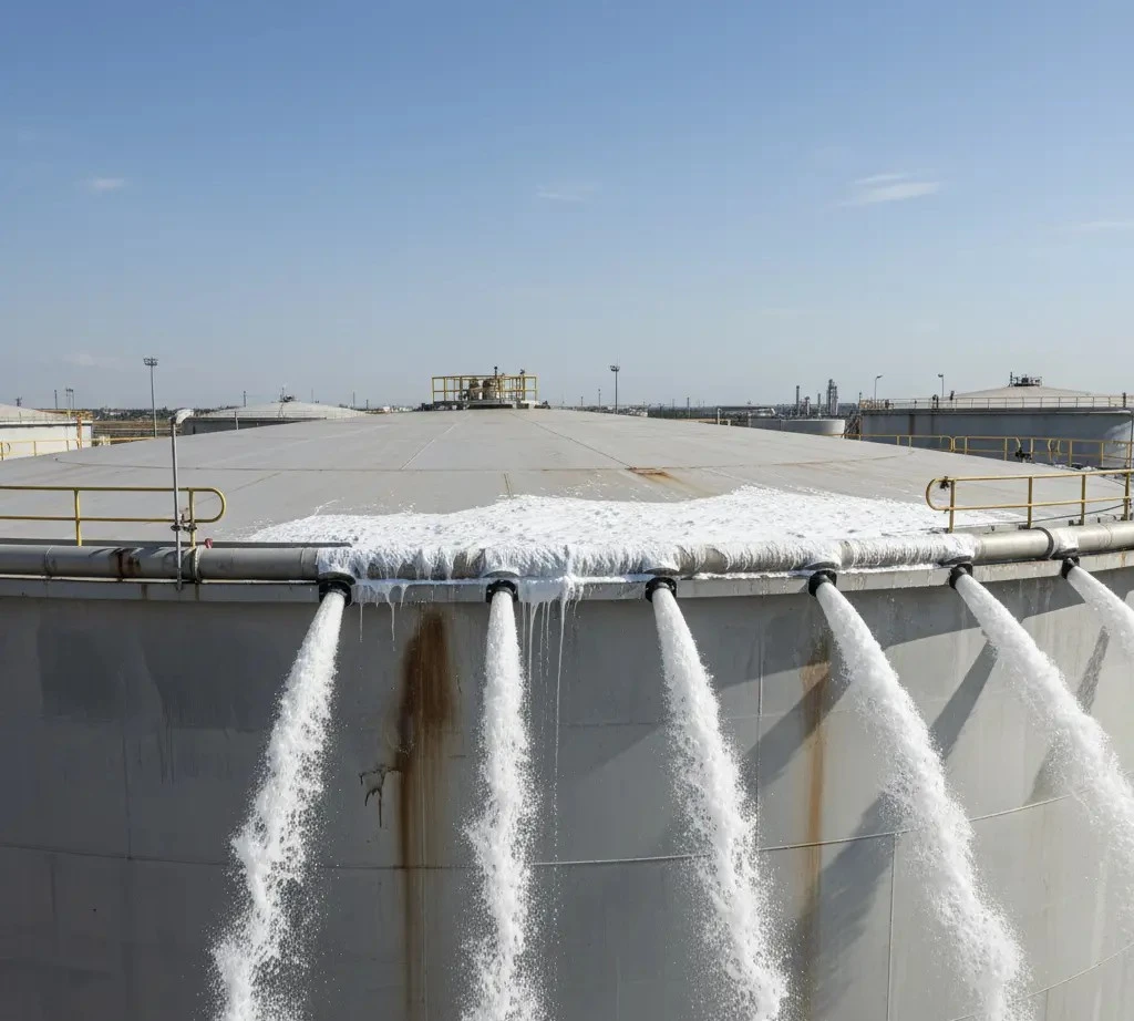 Proyek EPCI pemasangan sistem pemadam kebakaran rim seal dan secondary seal di Kalimantan Timur oleh PT Bahana Cipta Internusa untuk PT Total E&P Indonesie – mendukung keselamatan operasional industri migas di Balikpapan.